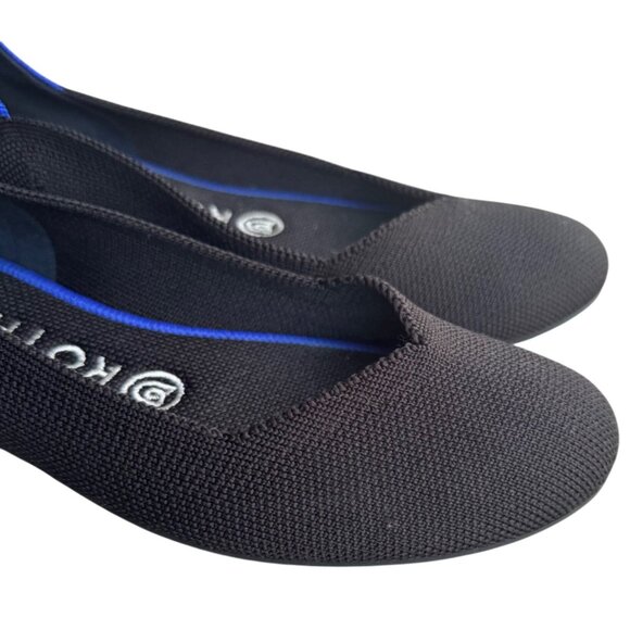 Rothy's The FLAT  Women's Size 7 Black LoaferRound Toe Shoes Slip Ons - Picture 3 of 9